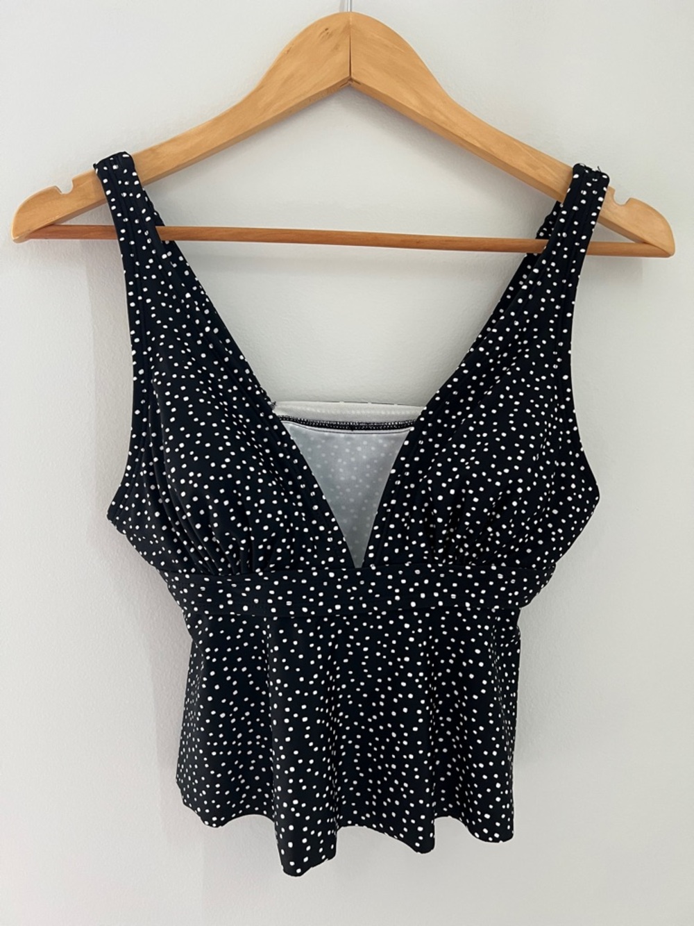 Kona Sol | Black & White Polka Dot Bikini Swim Top #238130281 Size S